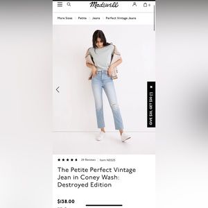 madewell the perfect vintage jeans